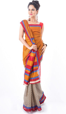 

Cenizas Printed Fashion Silk Saree(Multicolor), Yellow