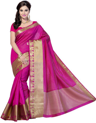 

Rani Saahiba Self Design Fashion Art Silk Saree(Multicolor), Purple