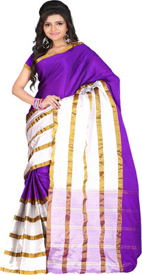 

Sanju Sarees Self Design Kota Doria Kota Cotton Saree(Blue)