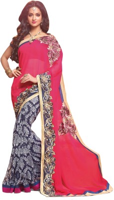 

Ridham Sarees Embroidered Fashion Georgette Saree(Multicolor)