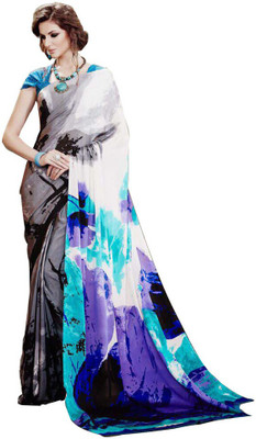 

Shree Vardhman Polka Print Bollywood Crepe Saree(Multicolor)