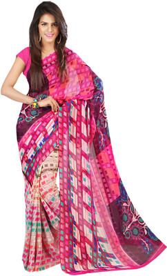 

Indian Wear Online Printed Fashion Georgette Saree(Multicolor), Multicolor130