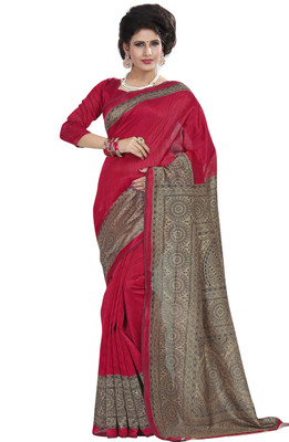 

JTInternational Printed Bhagalpuri Silk Saree(Multicolor)