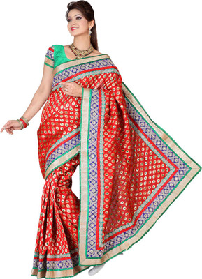 

Ishin Embellished Fashion Silk Saree(Red)