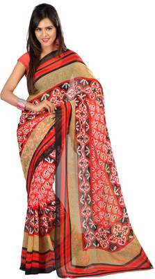 

Indian Wear Online Printed Fashion Georgette Saree(Multicolor), Multicolor114