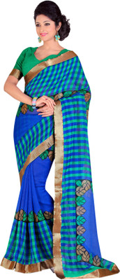 Sunaina Printed Fashion Art Silk Saree(Multicolor)