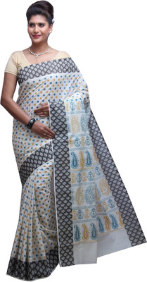 

Darps Self Design Balarampuram Cotton Saree(Multicolor), Cream