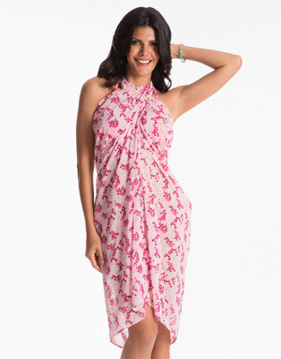 

PrettySecrets Floral Print Women's Sarong, Pink