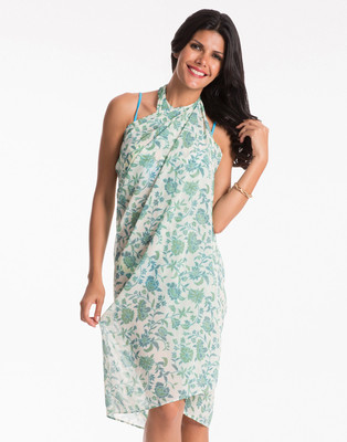 

PrettySecrets Floral Print Women's Sarong, Green