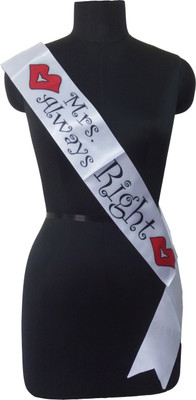 

Atpata Funky Mrs. Always Right Sash