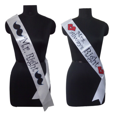 

Atpata Funky Mr. n Mrs. Right Sash Combo