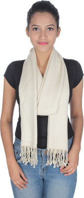 

Anekaant Solid Viscose Women's Scarf, Off white