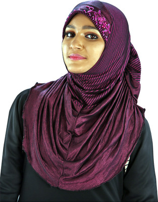 

ArabDressage Embellished Stretchable Polyester Girl's Scarf, Magenta