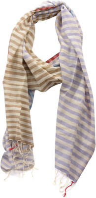 

Dushaalaa Striped Coton Women's Scarf, Multicolor