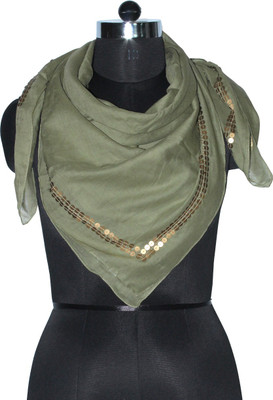 

Uso Uno Printed Cotton Women's Scarf, Khaki green