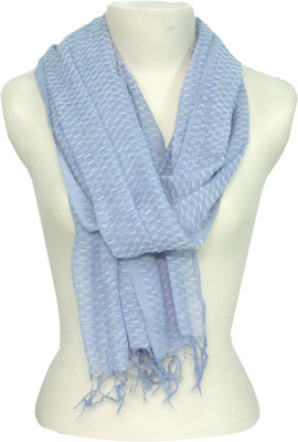 

Dushaalaa Solid coton Women's Scarf, Blue