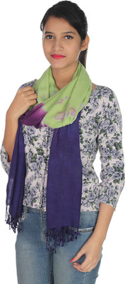 

Quetzal Printed Cotton Women's Stole, Blue;green;purple