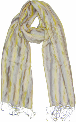 

Dushaalaa Striped Silk Women's Scarf, Multicolor