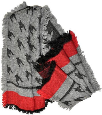 

Studio B40 Self Design Blend of Viscose ,wool and Nylon Women's Stole, Black