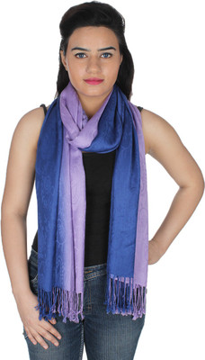 

Anekaant Self Design Viscose Jacquard Women's Scarf, Blue