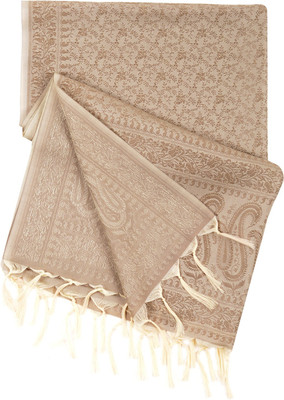 

Era Self Design Satin Women's Stole, Light brown