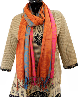 

Baba Handicrafts Graphic Print Cotton-Pashamina Women's Stole, Multicolor