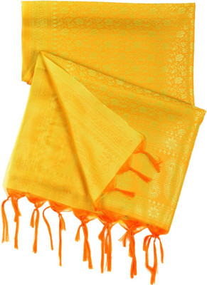 

Era Self Design Satin Women's Stole, Yellow