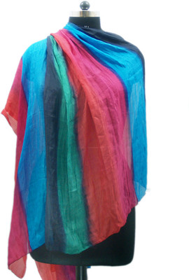 

VR Designers Striped Silk Women's Scarf, Multicolor