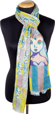 

Disney Printed Cotton, Silk Women's Scarf, Green