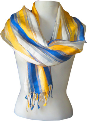 

Dushaalaa Striped Silk, Viscose Women's Scarf, Multicolor