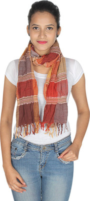 

Anekaant Striped Wool Lycra Women's Scarf, Multicolor