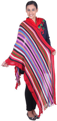 

Belmarsh Striped Cotton Blend Women's Stole, Turq red