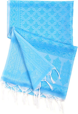 

Era Self Design Satin Women's Stole, Blue