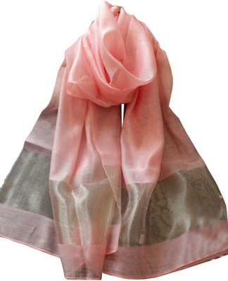 

Toygully Solid silk Girls Stole, Pink