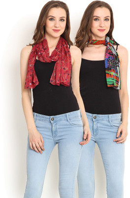 

Trend Arrest Printed Polyester Women's Scarf, Multicolour
