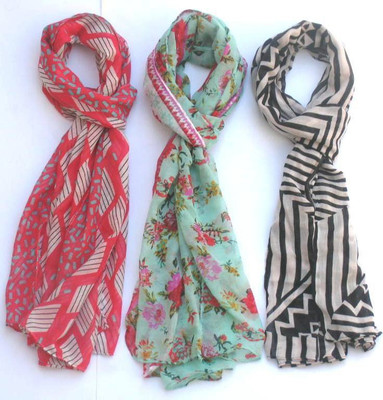 

Letz Dezine Printed Poly cotton Viscose Women's Scarf