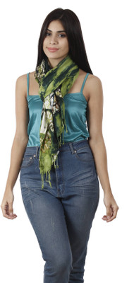 

Famous by Payal Kapoor Printed Cotton Women's Scarf, Green;multi