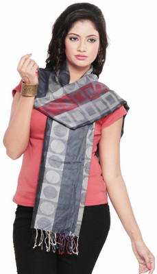 64% OFF on Little India Silk Self Design Women's Shawl(Grey, Maroon)