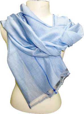 

Dushaalaa Self Design coton Women's Scarf, Blue