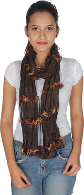 

Anekaant Solid Polyester Women's Scarf, Brown