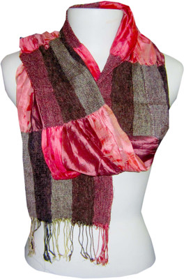 Dushaalaa Striped Silk, Lycra Women's Scarf Dushaalaa Striped Silk, Lycra Women's Scarf