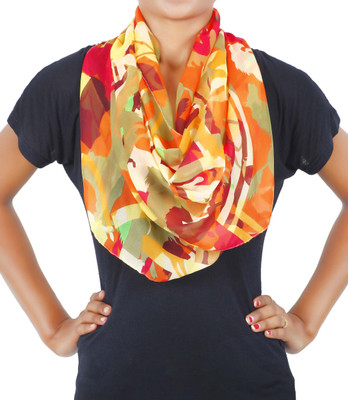 

Stylehoops Printed Polyester, Rayon Women's Scarf, Orange