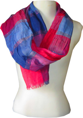 

Dushaalaa Checkered Coton, Lurex Women's Scarf, Multicolor