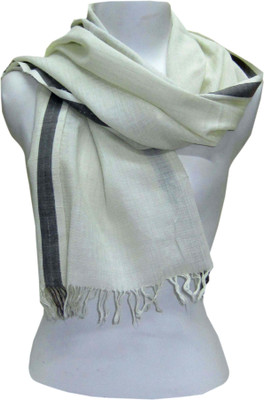 

Dushaalaa Self Design Cotton Women's Scarf, Beige