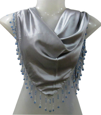 

Sam Inc Solid Satin Girl's Scarf, Grey