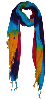 

AS42 Striped Rayon Women's Stole, Blue;pink;yellow