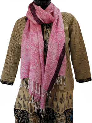 

Baba Handicrafts Graphic Print Cotton-Pashamina Women's Stole, Pink