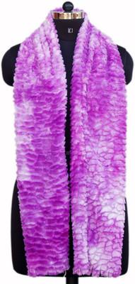 

VR Designers Self Design Polyester Women's Scarf, Purple