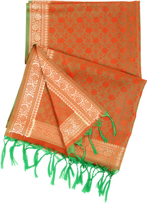 

Era Self Design Satin Women's Stole, Orange