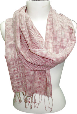 

Dushaalaa Checkered coton Women's Scarf, Grey